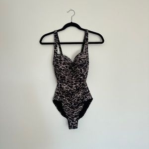 One Piece Swim Suit - Leopard Print